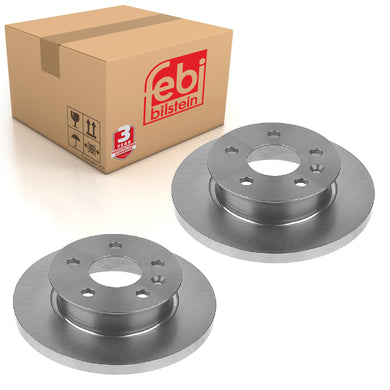 Pair of Front Brake Disc Fits Volkswagen Transporter syncro 24 25 Febi 11389