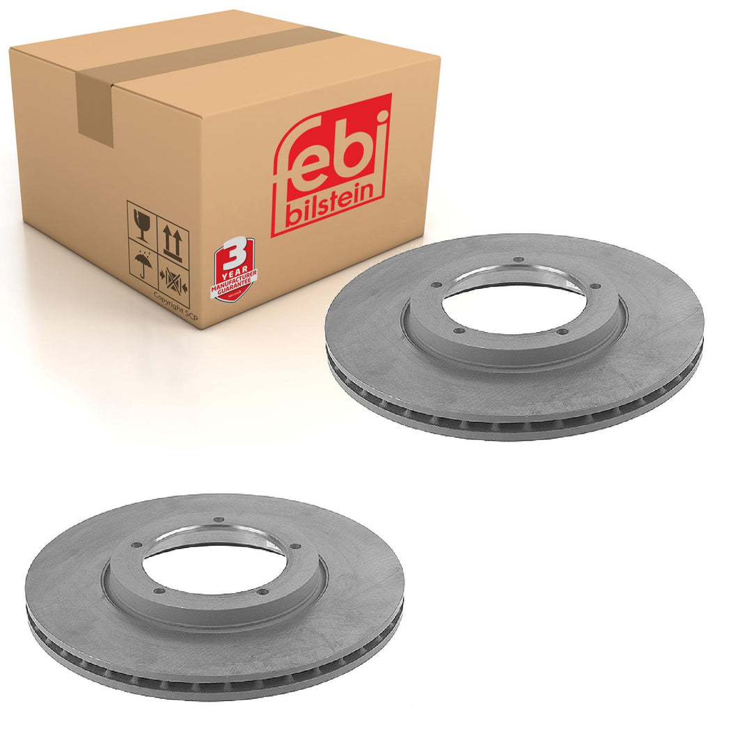 Pair of Front Brake Disc Fits Porsche 911 924 944 OE 477405083A Febi 11442