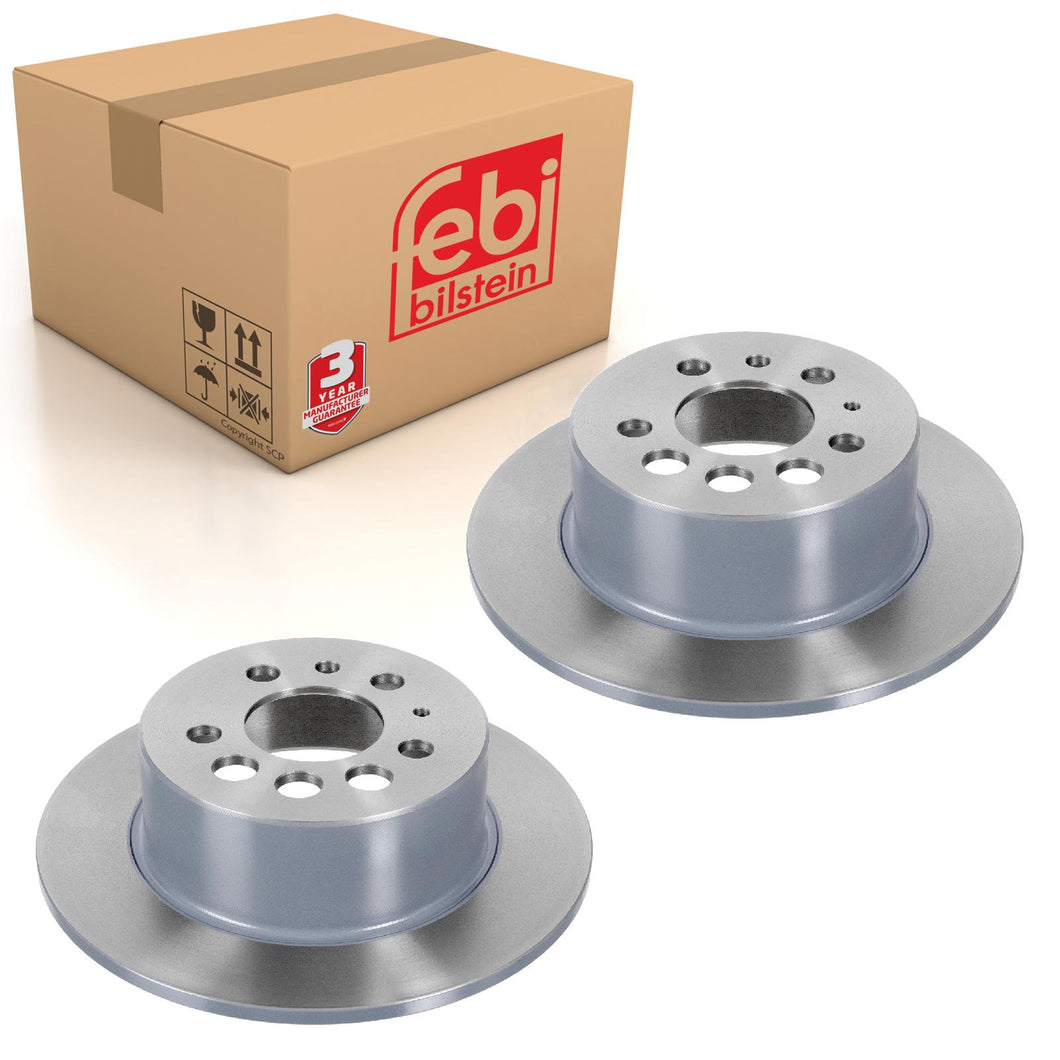 Pair of Rear Brake Disc Fits Volvo 240 260 740 760 940 960 Febi 11449