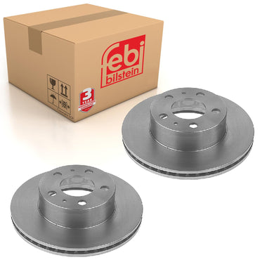Pair of Front Brake Disc Fits Volvo 240 260 OE 31262089SK1 Febi 11450