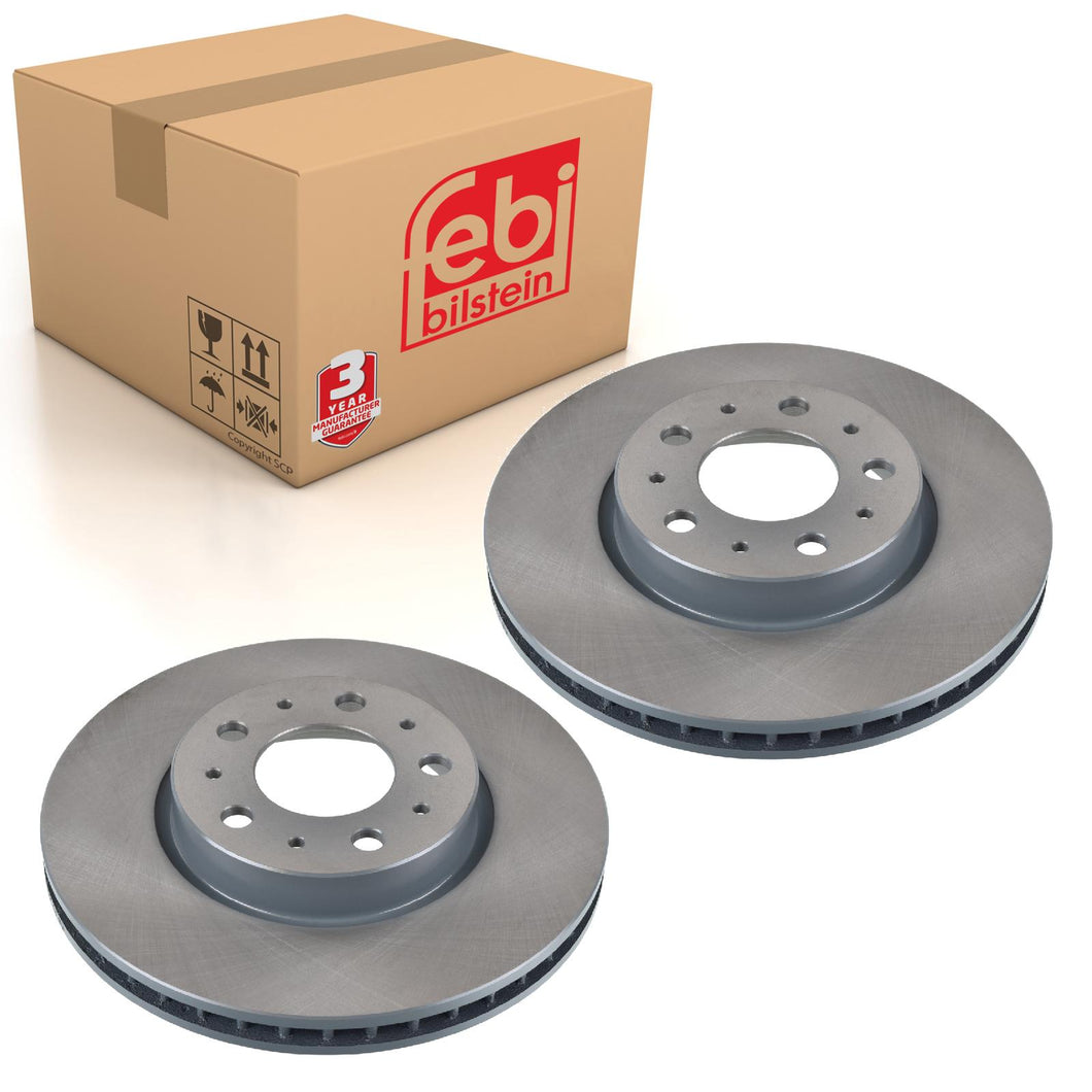 Pair of Front Brake Disc Fits Volvo 850 960 C S 90 XC70 OE 31262092 Febi 11454