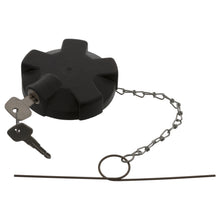 Load image into Gallery viewer, Lockable Solid Fuel Filler Cap Inc Gasket &amp; Chain Fits Volvo B58 BR F Febi 11563