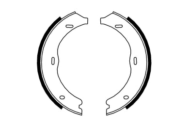 Rear Parking Brake Drum Shoe Set Fits Mercedes-Benz Ferodo FSB4003