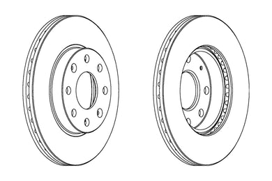 Pair Of Coated Brake Discs Ferodo DDF1279C
