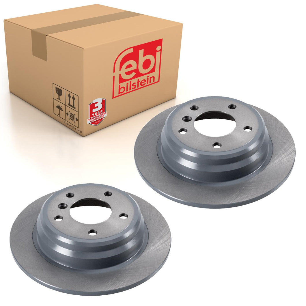 Pair of Rear Brake Disc Fits BMW 5 Series E39 OE 34216767049 Febi 12325