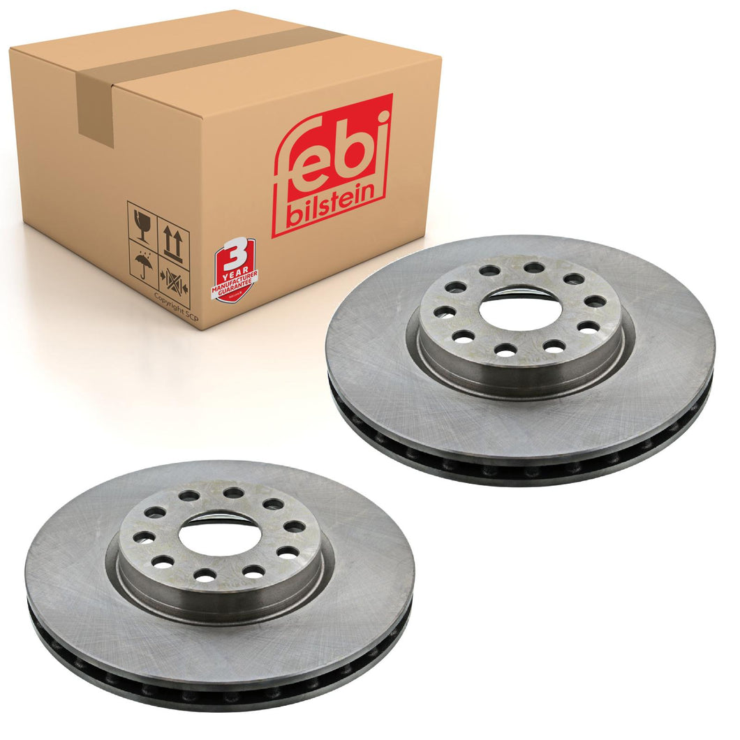 Pair of Front Brake Disc Fits Lancia Kappa Alfa Romeo 166 Febi 14077