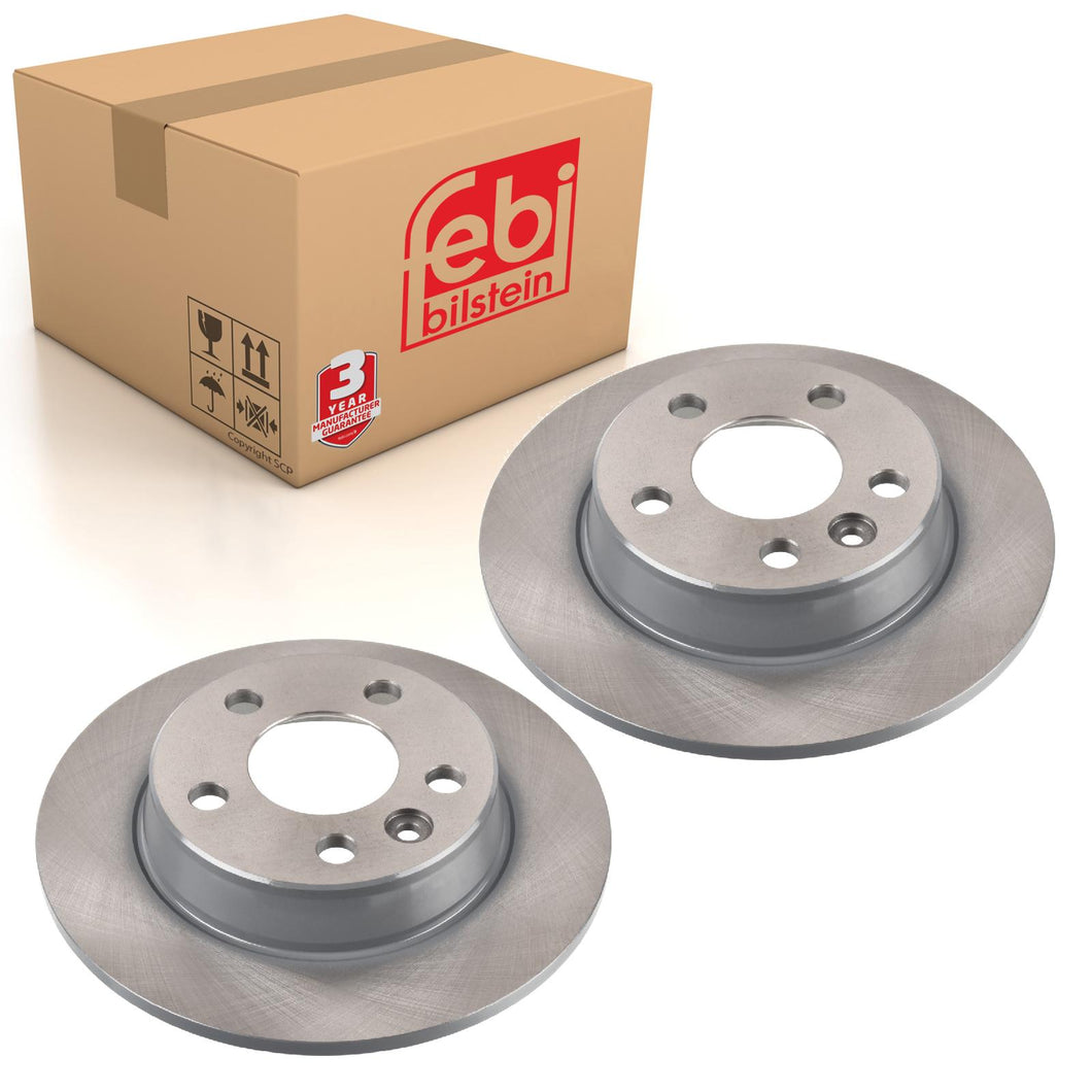 Pair of Rear Brake Disc Fits Ford Volkswagen Sharan syncro Seat Alham Febi 14162