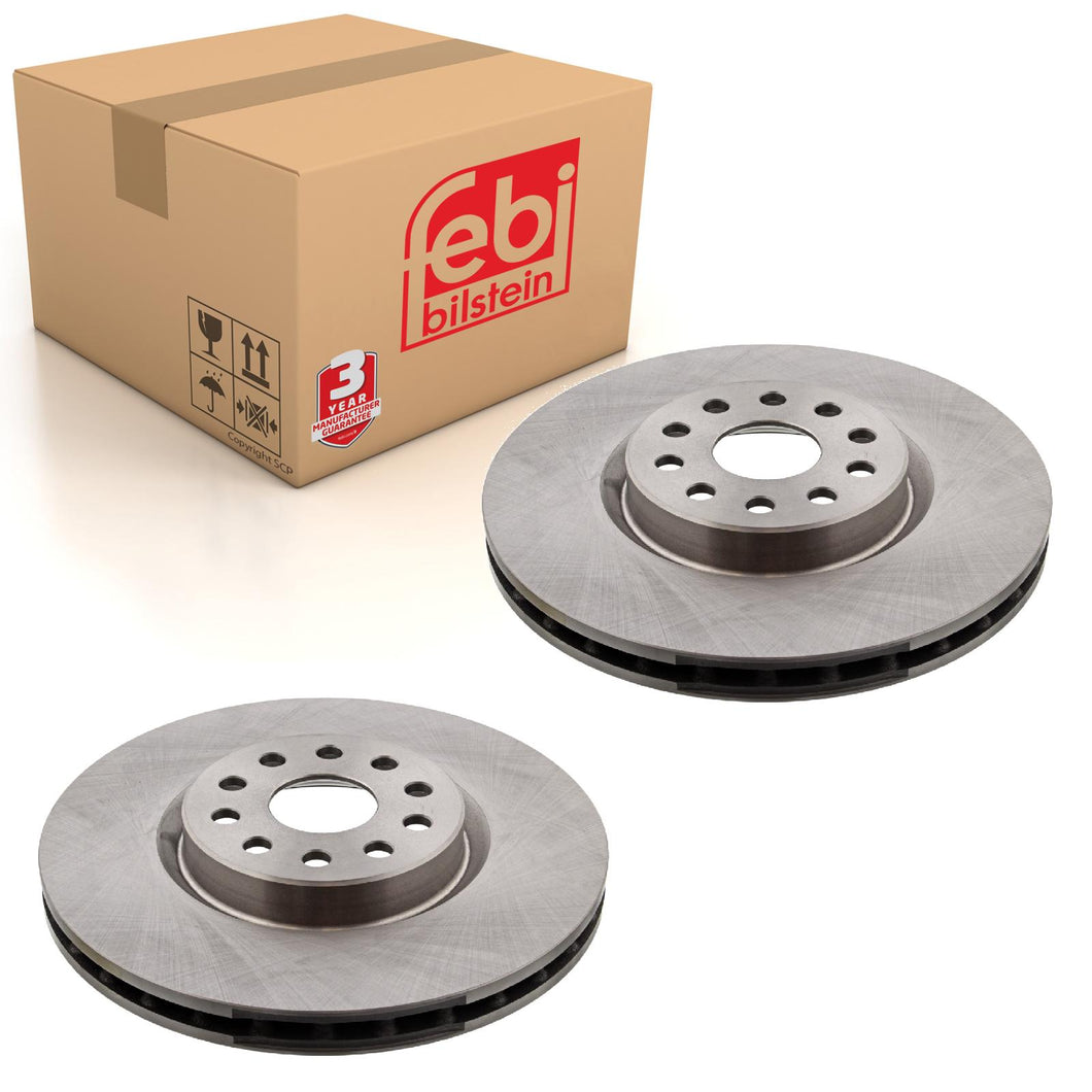 Pair of Front Brake Disc Fits Lancia Kappa Alfa Romeo 166 Febi 14165