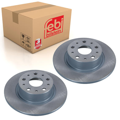 Pair of Rear Brake Disc Fits Alfa Romeo 166 OE 71739570 Febi 14166