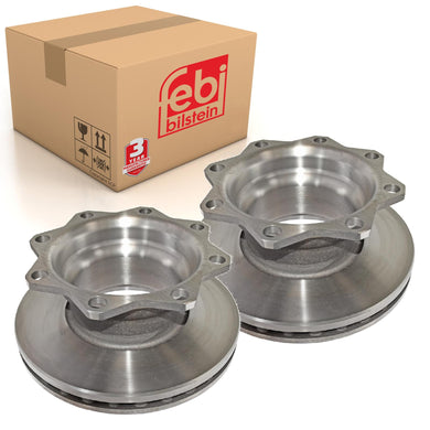 Pair of Brake Disc Fits Sauer Achsen OE 4079000400 Febi 14249