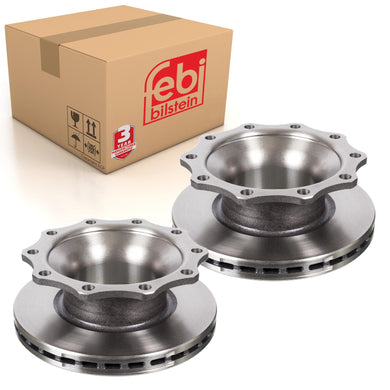 Pair of Brake Disc Fits Sauer Achsen OE 4079000300 Febi 14251