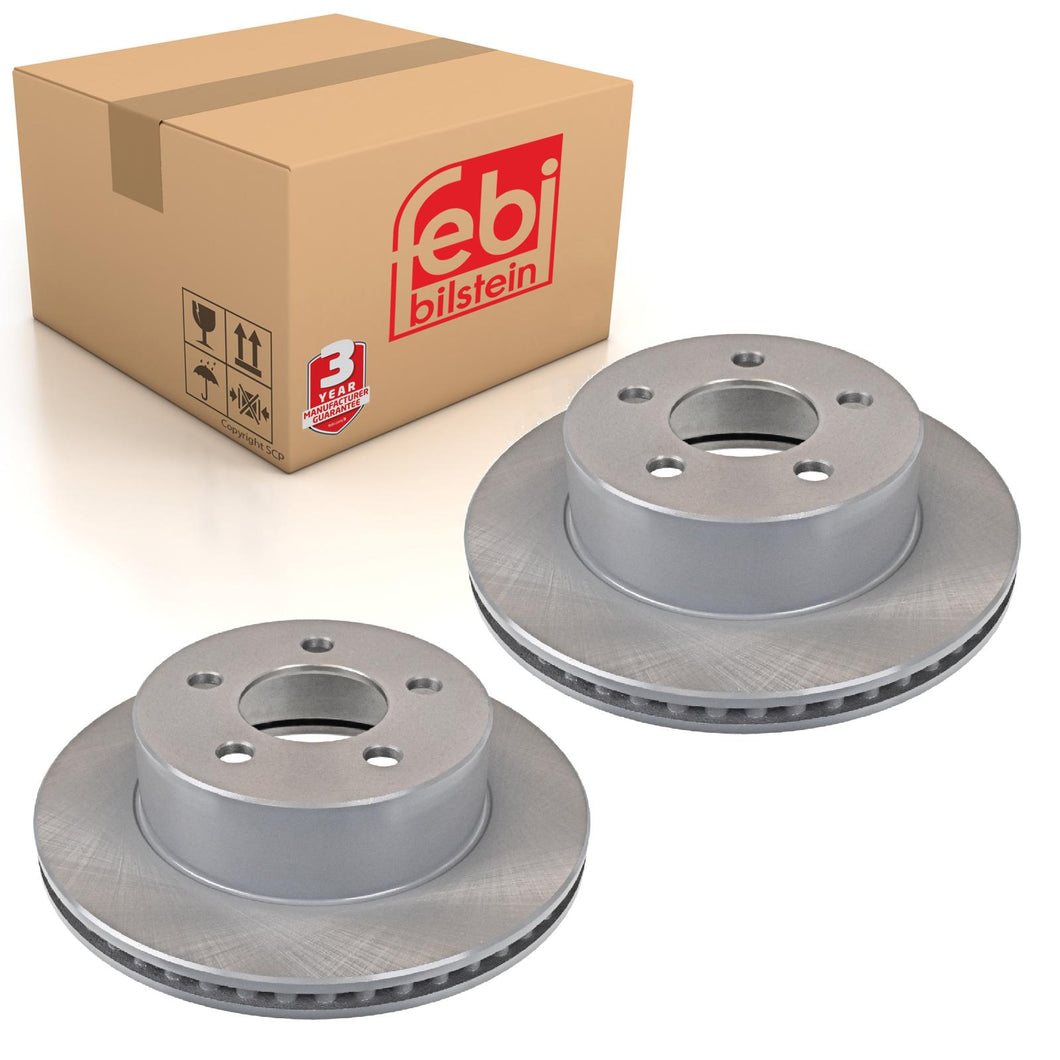 Pair of Front Brake Disc Fits Chrysler OE 52008440AB Febi 170077