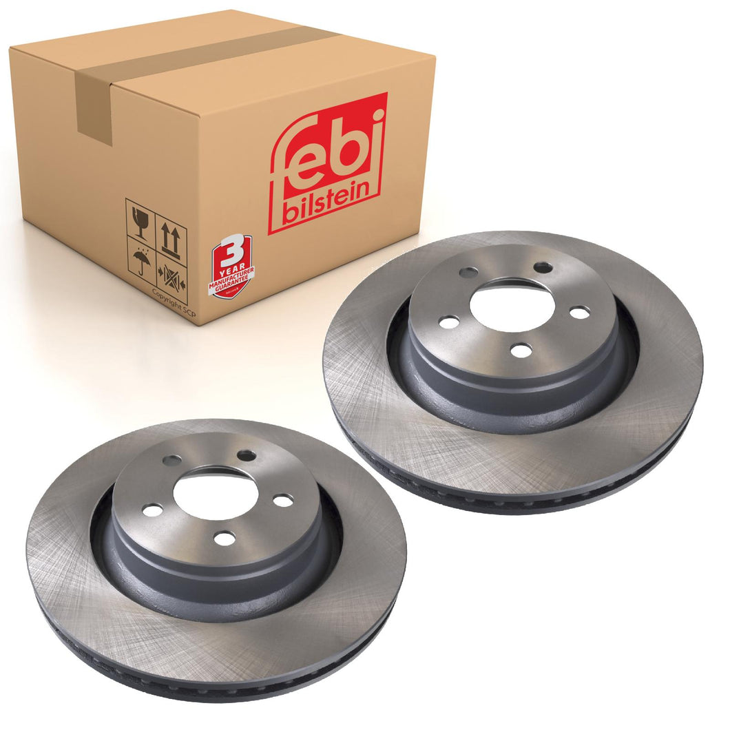 Pair of Front Brake Disc Fits Chrysler OE 04779599AA Febi 170114