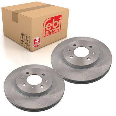Pair of Front Brake Disc Fits Honda OE 45251S6F E10 Febi 170705