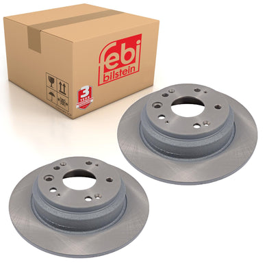 Pair of Rear Brake Disc Fits Honda OE 42510SZ3J00 Febi 170706