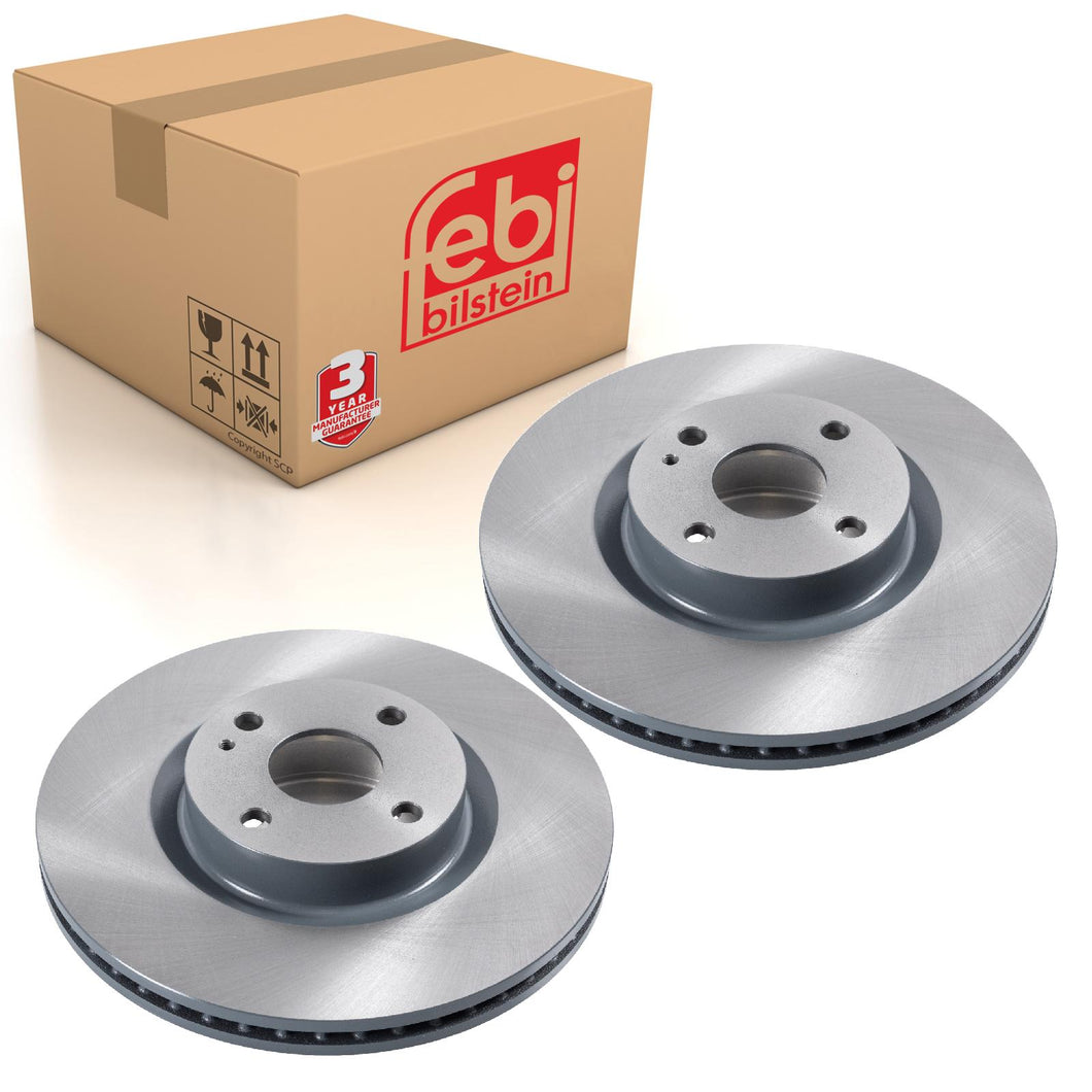 Pair of Front Brake Disc Fits Mazda OE N25133251 Febi 170731