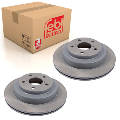 Pair of Rear Brake Disc Fits Subaru OE 26310AA151 Febi 170762