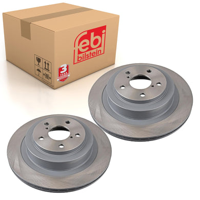 Pair of Rear Brake Disc Fits Subaru OE 26700AE081 Febi 170763