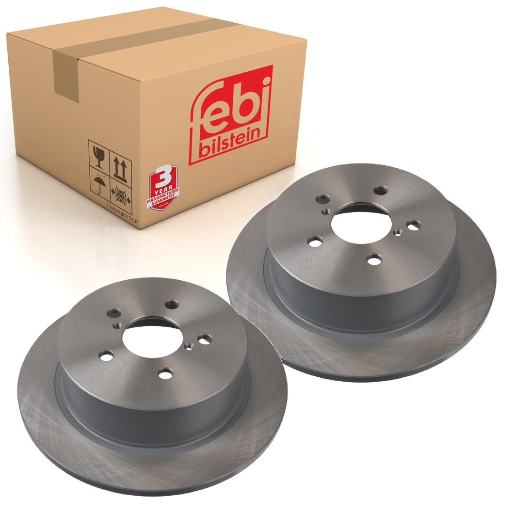 Pair of Rear Brake Disc Fits Subaru OE 26700AG001 Febi 170764