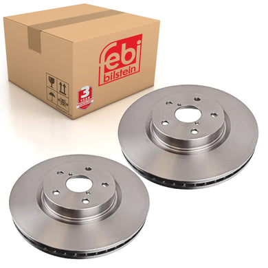 Pair of Front Brake Disc Fits Subaru OE 26300XA00A Febi 170766