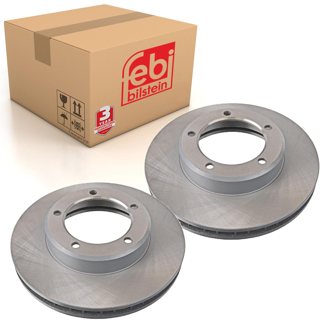 Pair of Front Brake Disc Fits Toyota OE 4351260171 Febi 170782