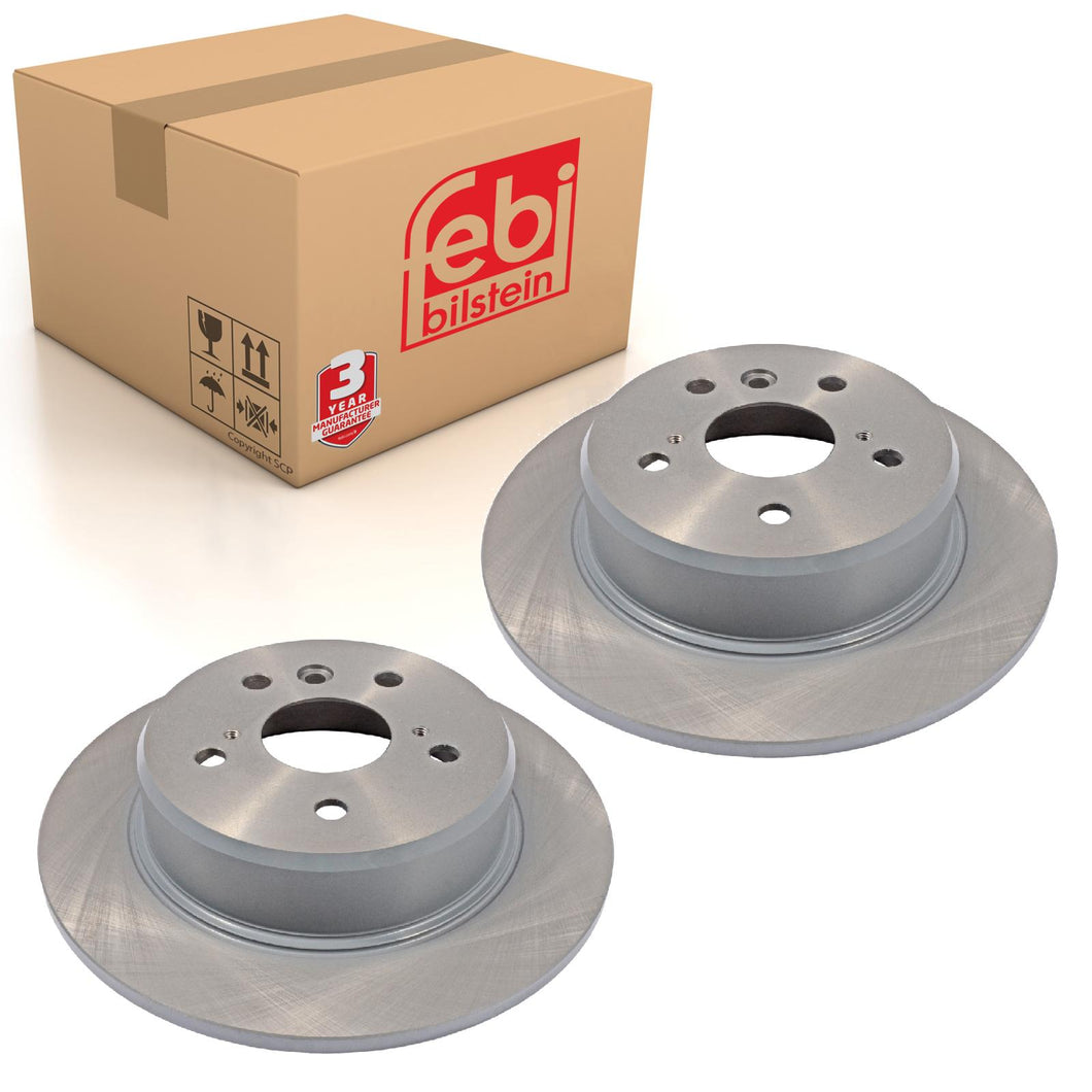 Pair of Rear Brake Disc Fits Toyota OE 4243133140 Febi 170783