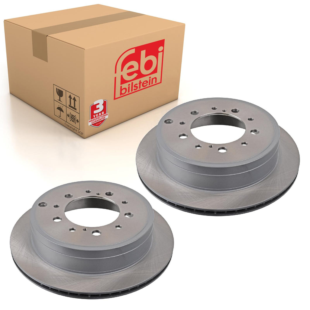 Pair of Rear Brake Disc Fits Toyota OE 4243160290 Febi 170786