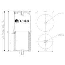 Load image into Gallery viewer, Air Spring Lifting Axle Inc Steel Piston Fits DAF OE 1234880 Febi 170800