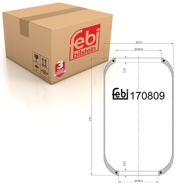Air Spring No Piston Fits Volvo Commercial OE 70377054 Febi 170809