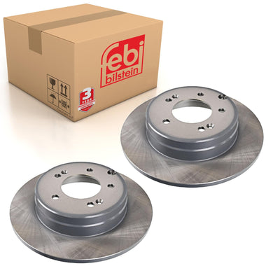 Pair of Rear Brake Disc Fits Kia OE 584113S100 Febi 170819