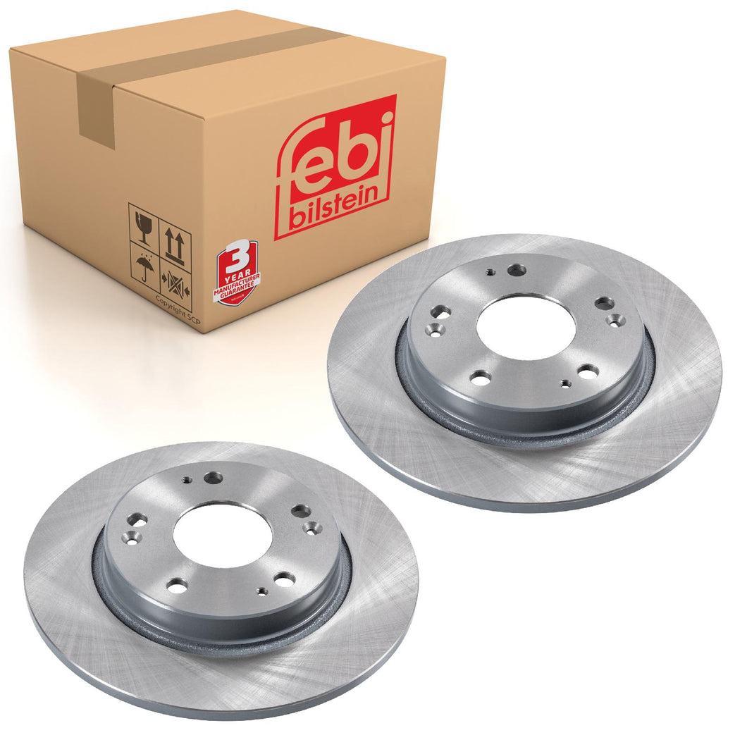 Pair of Rear Brake Disc Fits Honda OE 42510SZTG52 Febi 170820