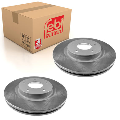 Pair of Front Brake Disc Fits Nissan OE 402061KC2A Febi 170850