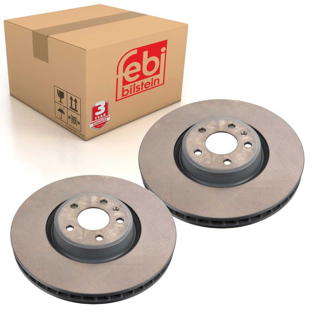 Pair of Brake Disc Fits VW OE 4M0 615 301 AN Febi 171458