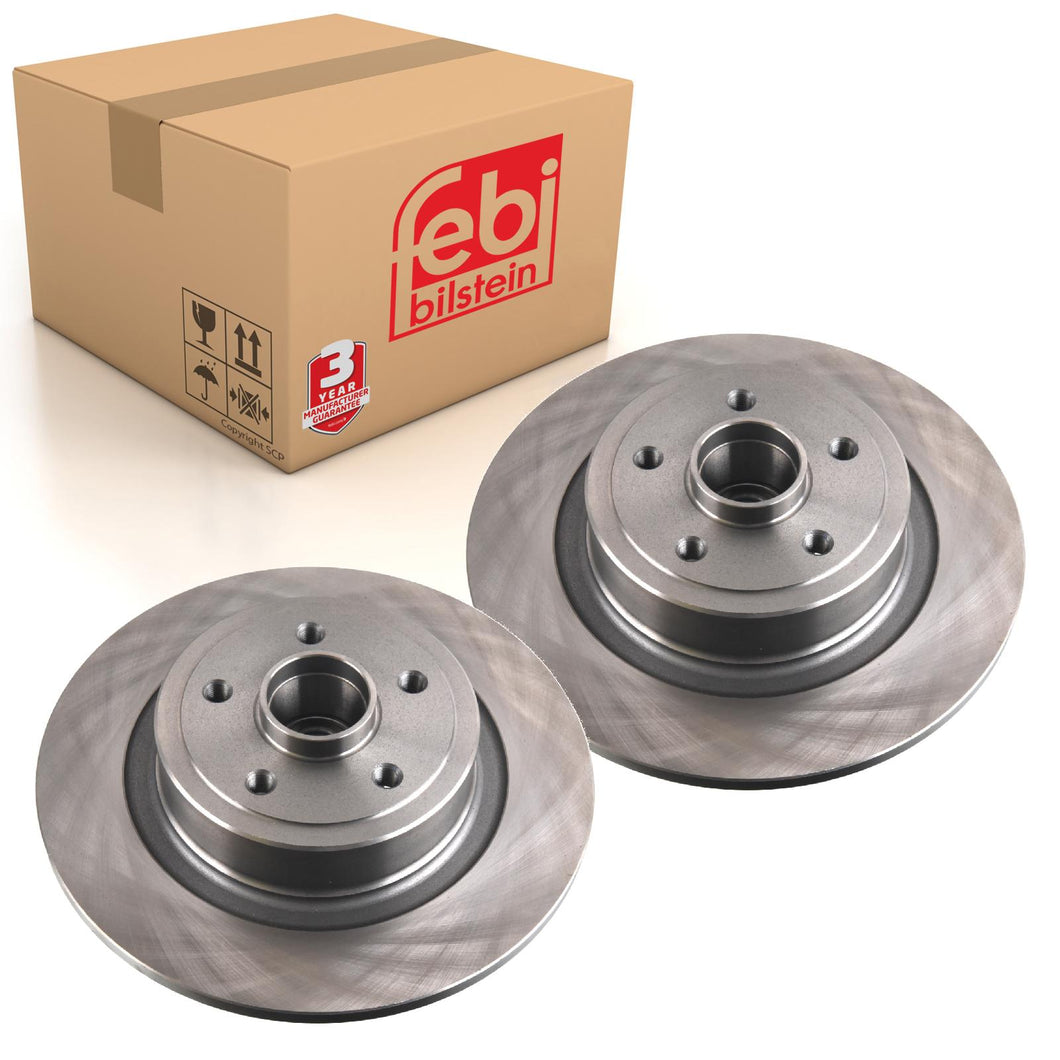 Pair of Brake Disc Fits Renault OE 82 00 266 043 Febi 171502