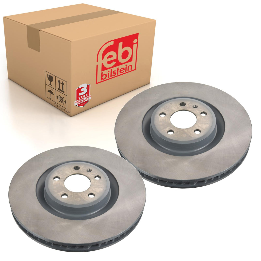Pair of Brake Disc Fits Porsche OE 95B615301T Febi 171602