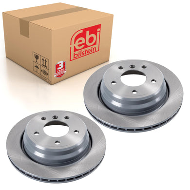 Pair of Rear Brake Disc Fits BMW 5 Series E39 OE 34216767060 Febi 17162