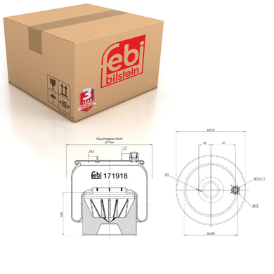 Rear Air Spring Inc Plastic Piston Fits Mercedes Actros Mercedes Ant Febi 171918