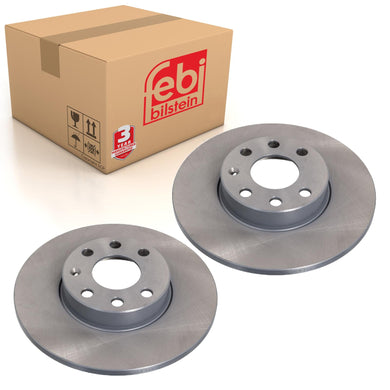 Pair of Front Brake Disc Fits Vauxhall Astra G OE 09117676 Febi 17209