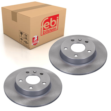 Pair of Rear Brake Disc Fits Chevrolet GM Vauxhall Astra Corsa Meriva Febi 17213