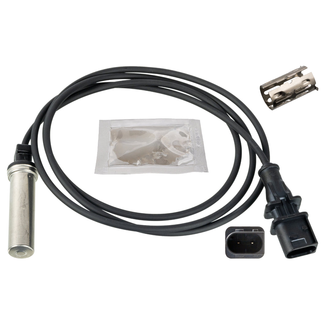 Rear Left Abs Sensor Inc Sleeve & Grease Fits Mercedes Febi 172410