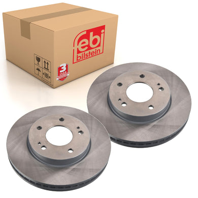 Pair of Brake Disc Fits Mitsubishi OE MN102275 Febi 172913