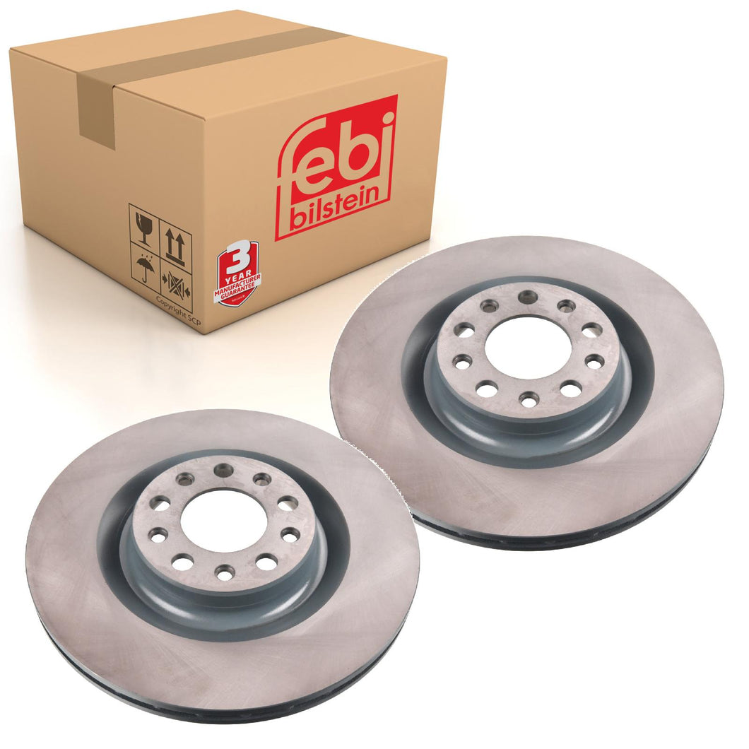 Pair of Brake Disc Fits Alfa Romeo OE 50554319 Febi 172915