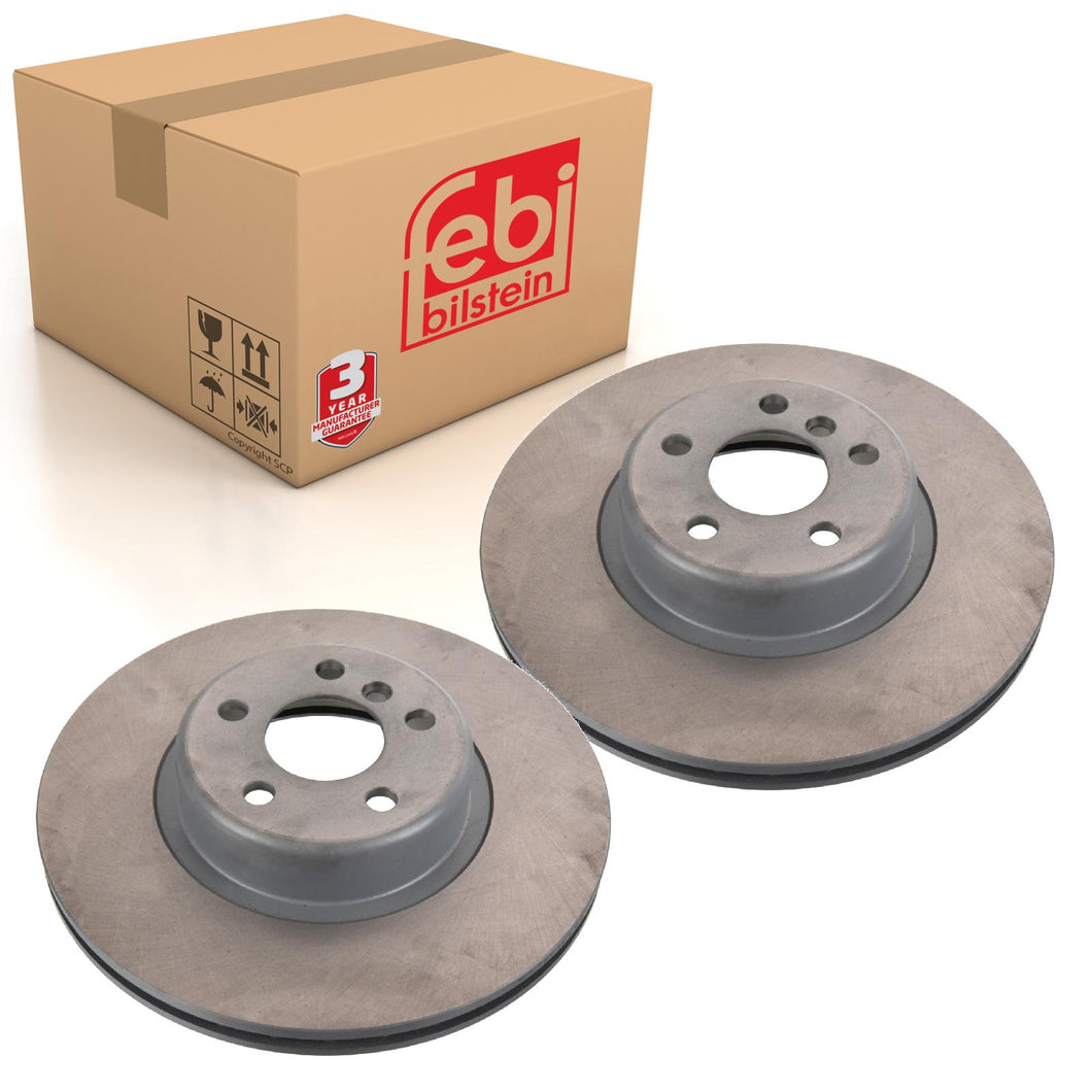 Pair of Brake Disc Fits BMW OE 34 11 6 860 907 Febi 173011