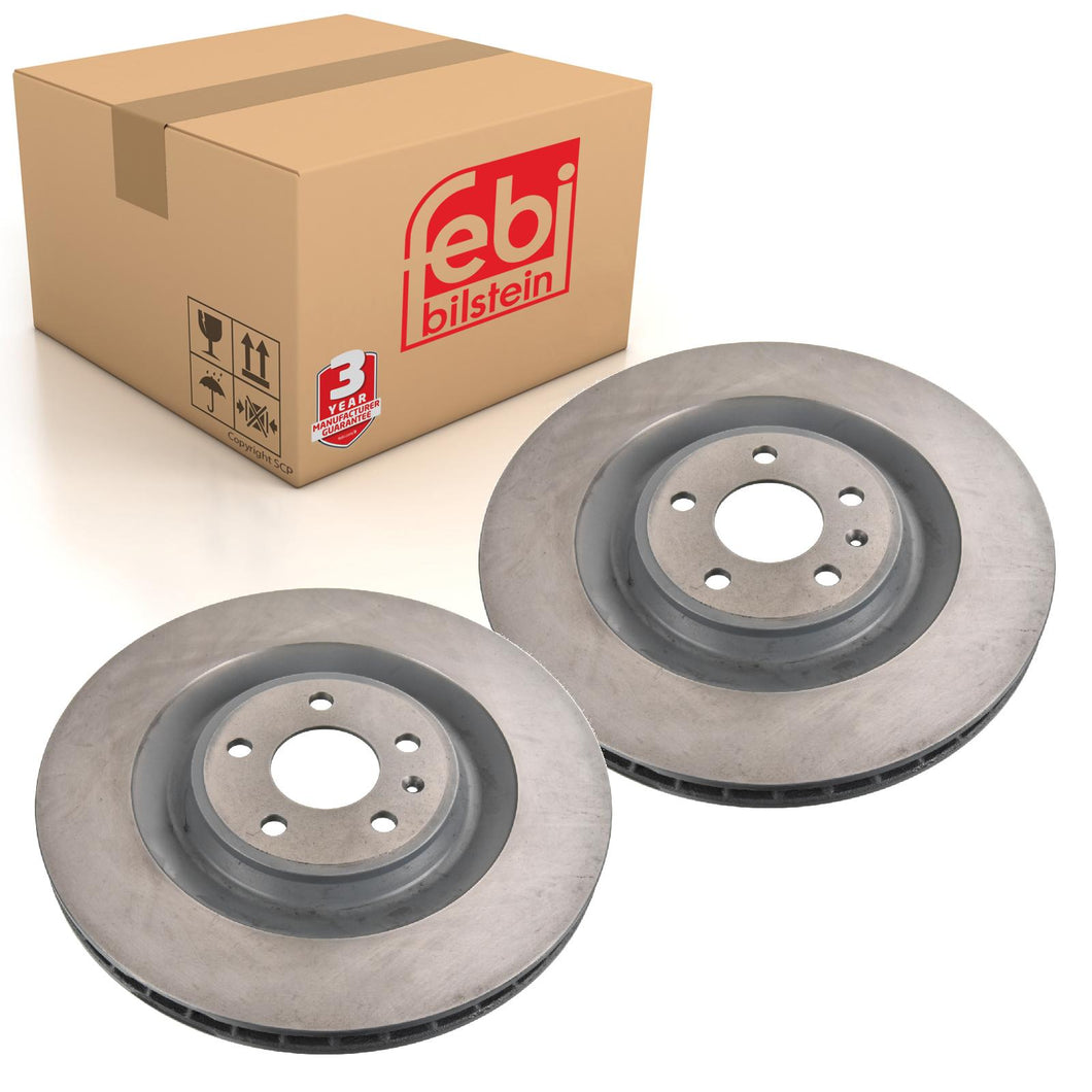 Pair of Brake Disc Fits Porsche OE 95B615601D Febi 173026