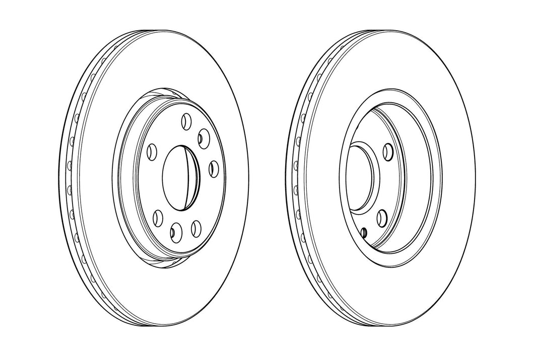 Pair Of Coated Brake Discs Ferodo DDF1978C