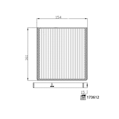 Cabin Pollen Filter Fits Hyundai OE 971334F010 Febi 173612
