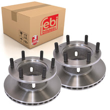 Load image into Gallery viewer, Pair of Front Brake Disc Inc Wheel Stud Fits IVECO TurboZeta ZetaZeta Febi 17413