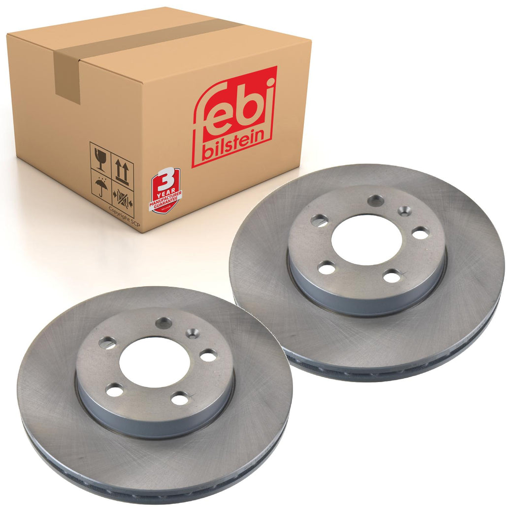 Pair of Brake Disc Fits VW OE 2Q0 615 301 G Febi 174450