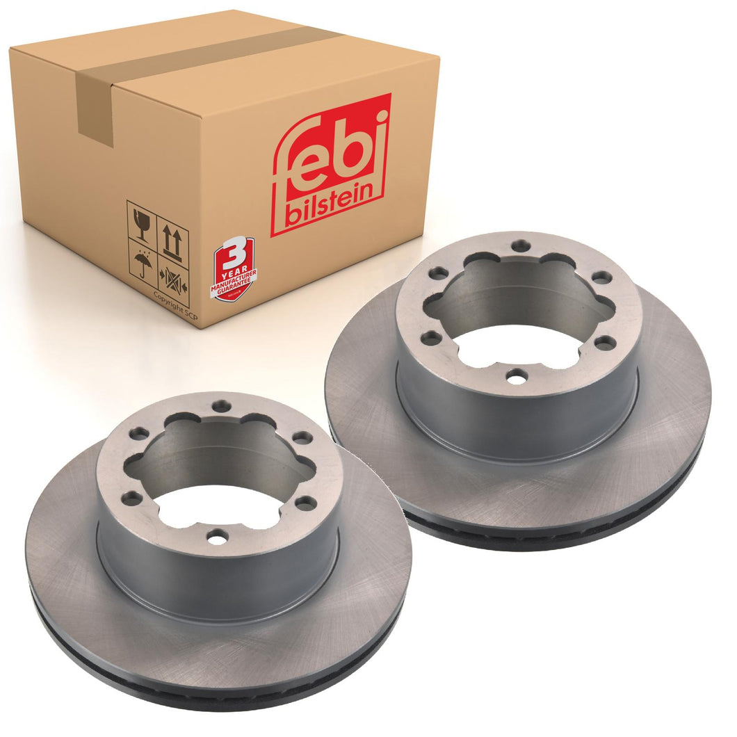 Pair of Brake Disc Fits VW OE 2N0 615 601 C Febi 174451