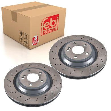 Pair of Brake Disc Fits Mercedes OE 000 423 15 12 07 Febi 174736